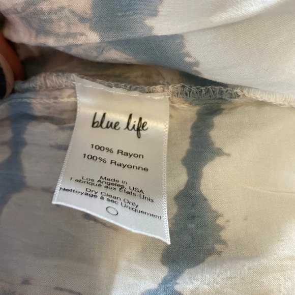 Blue Life Skort Dress Romper Womens Size Small Blue Pink Tie Dye Strapless Boho - Picture 3 of 15